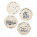 Lot de 4 sous-verres Moselle