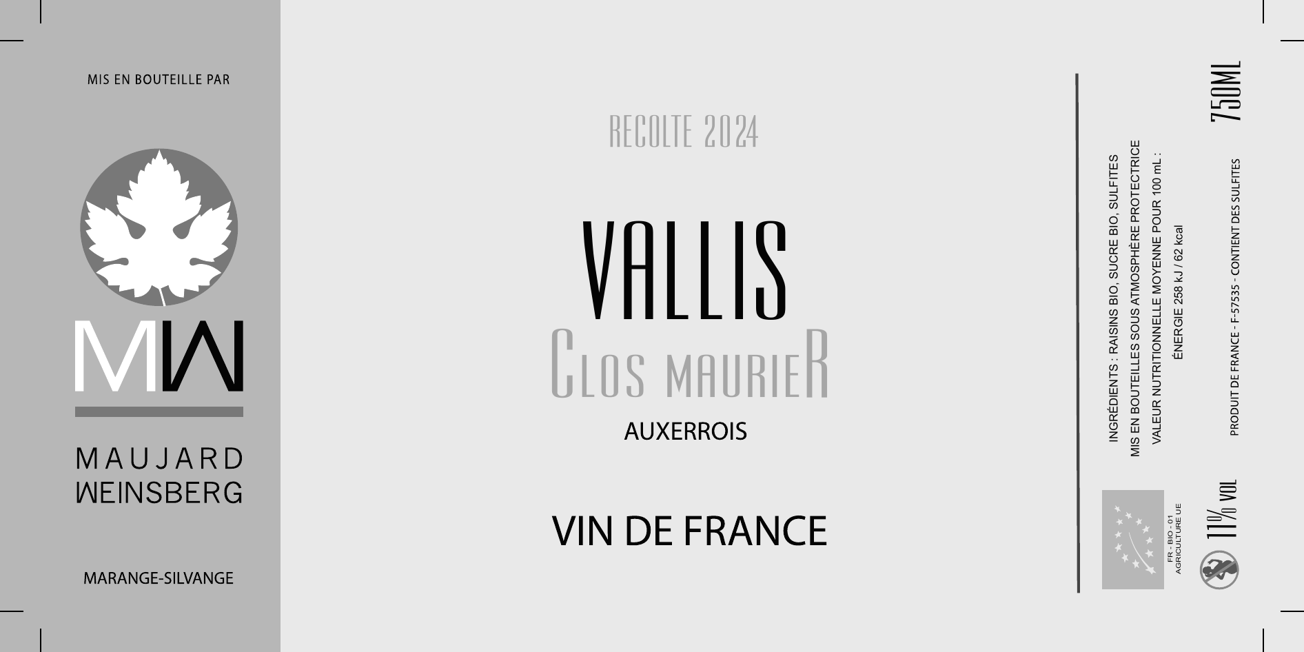 Vin Auxerrois VALLIS « Clos Maurier » – Image 2