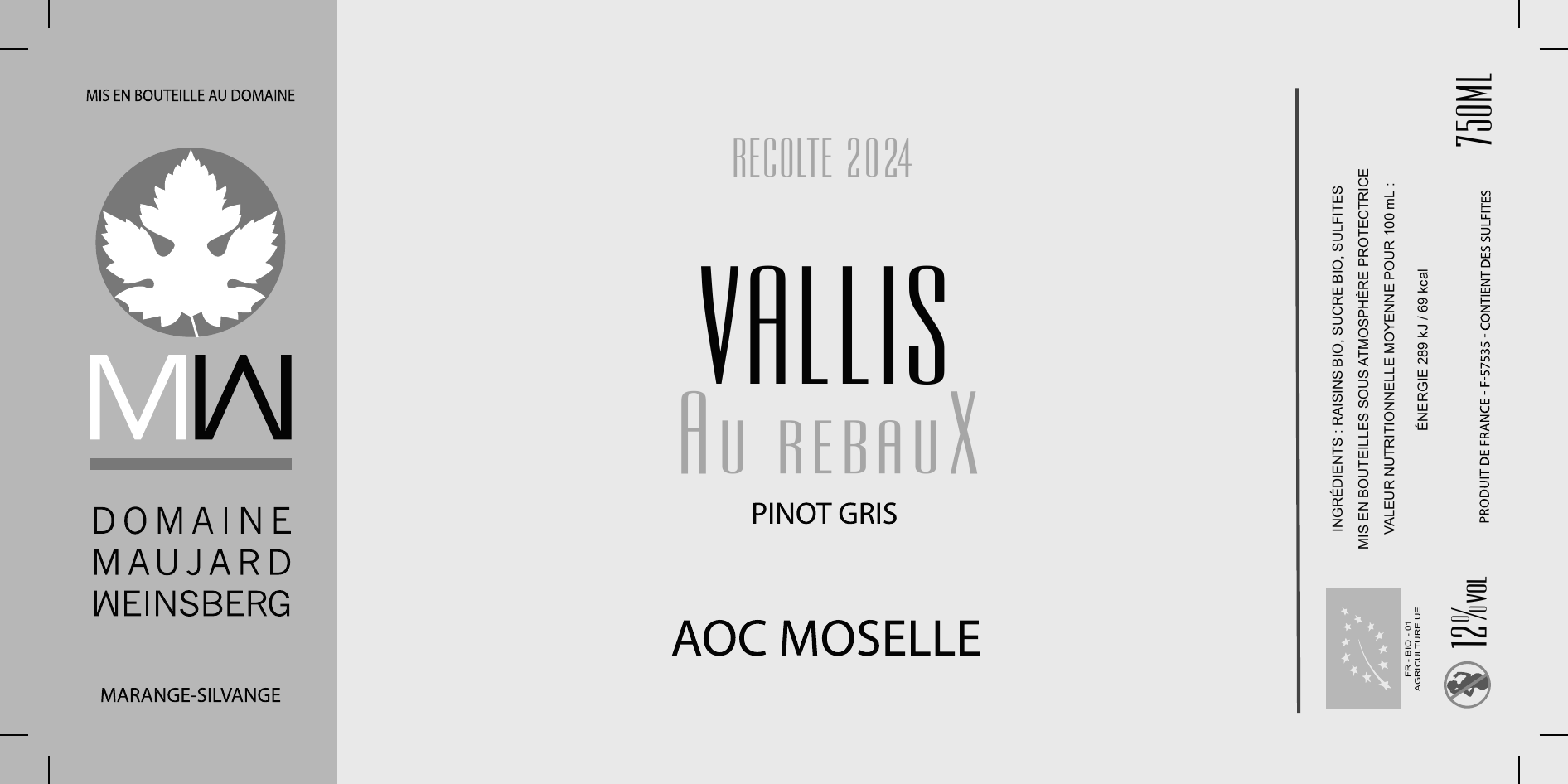 Vin Pinot Gris VALLIS « Au Rebaux » – Image 2
