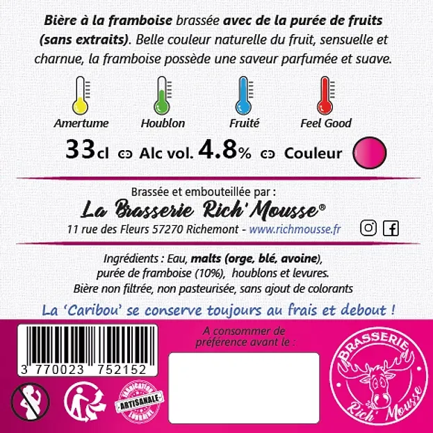 Bière Framboise « La Red Caribou » – Image 3