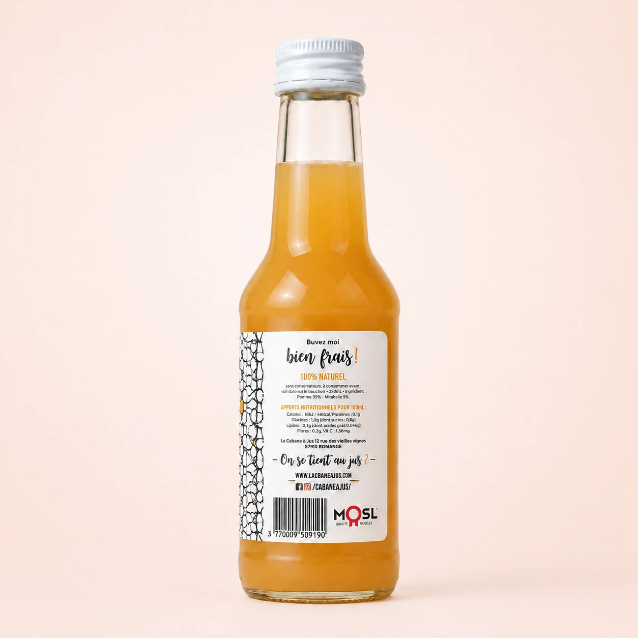 Jus de pomme & mirabelle 25cl – Image 2