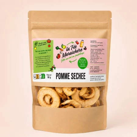 Pomme séchée en sachet