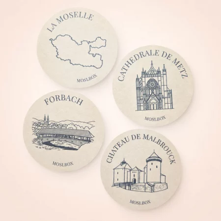 Lot de 4 sous-verres Moselle