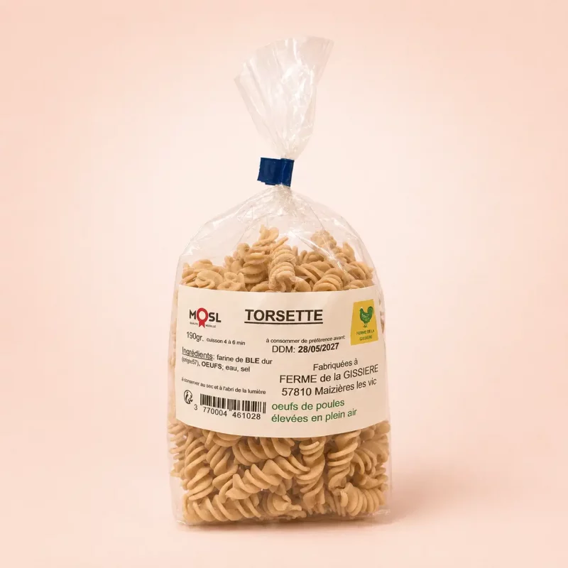 Pâtes aux œufs torsettes