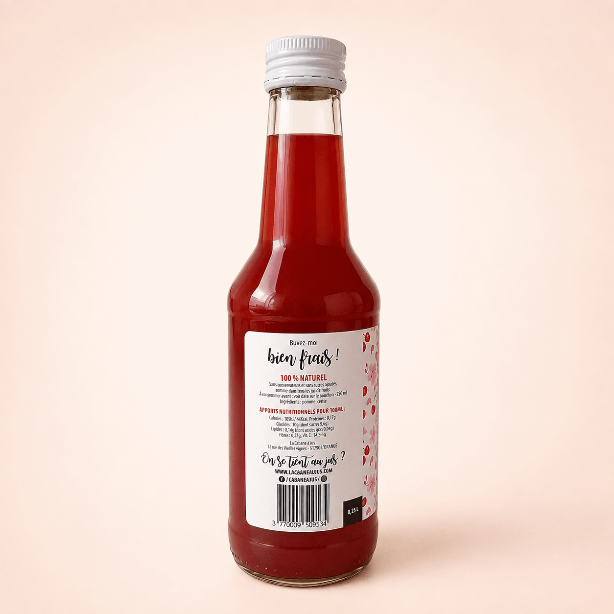 Jus de pomme & cerise 25cl – Image 2